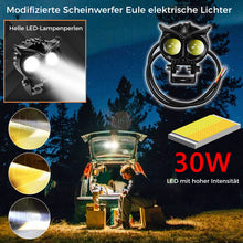 Laden Sie das Bild in den Galerie-Viewer, Modifizierte Strahler-Eulenlampe