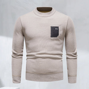 Modischer Lässiger Strickpullover mit Rundhalsausschnitt