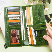 Laden Sie das Bild in den Galerie-Viewer, Multifunktionale Lange Geldbörse aus Leder