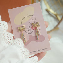 Laden Sie das Bild in den Galerie-Viewer, Französische Schleife Diamant Ohrringe