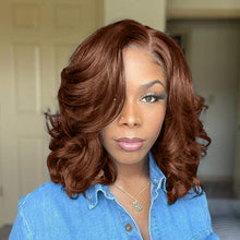 Laden Sie das Bild in den Galerie-Viewer, Kurze Mittlere Gewellte Damenperücke