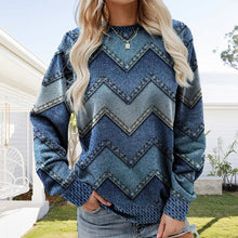 Laden Sie das Bild in den Galerie-Viewer, Damen Pullover mit langen Ärmeln mit Printmuster