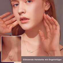 Laden Sie das Bild in den Galerie-Viewer, Glänzende Halskette mit Engelsflügel