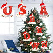 Laden Sie das Bild in den Galerie-Viewer, Weihnachtlicher dekorativer Buchstabenanhänger