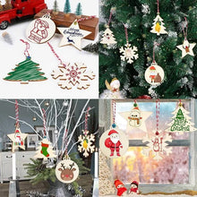 Laden Sie das Bild in den Galerie-Viewer, Kreativer Weihnachtsbaumanhänger Aus Holz