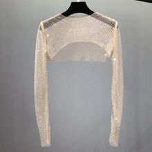 Laden Sie das Bild in den Galerie-Viewer, Französischer Netz-Sonnenschal mit Diamanten