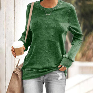 Einfarbiges T-Shirt mit Rundhalsausschnitt