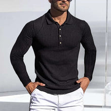 Laden Sie das Bild in den Galerie-Viewer, Langärmliger Elastischer Polopullover
