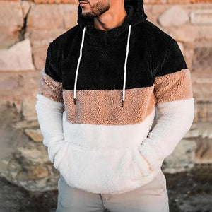 Lässiger Langärmliger Plüschiger Kapuzenpullover