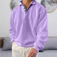Laden Sie das Bild in den Galerie-Viewer, Einfarbiges Lässiges Langärmeliges Sweatshirt für Herren