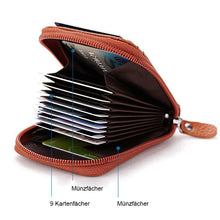 Laden Sie das Bild in den Galerie-Viewer, RFID Kartenhalter für diebstahlschutzbürste aus leder