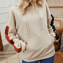 Laden Sie das Bild in den Galerie-Viewer, Damen Modischer Kapuzenpullover mit Farbblock