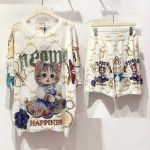 Laden Sie das Bild in den Galerie-Viewer, Süßes Kurzarm-T-Shirt mit Pailletten