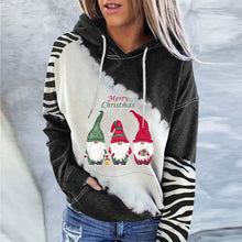 Laden Sie das Bild in den Galerie-Viewer, Lässiger Hoodie mit Weihnachtsmotiv