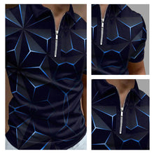 Laden Sie das Bild in den Galerie-Viewer, Modisches lässiges bedrucktes Poloshirt