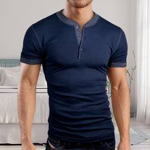 Laden Sie das Bild in den Galerie-Viewer, Modisches Einfarbiges Kurzarm-Fitness-T-Shirt