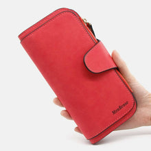 Laden Sie das Bild in den Galerie-Viewer, Damen gefrostete multifunktionale lange Geldbörse mit großem Fassungsvermögen