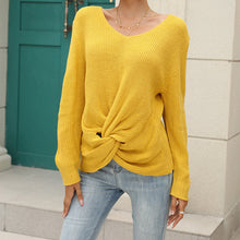Laden Sie das Bild in den Galerie-Viewer, Geknoteter Strickpullover für Damen