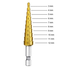 Laden Sie das Bild in den Galerie-Viewer, Stufenbohrer Set aus Titanstahl