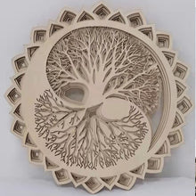 Laden Sie das Bild in den Galerie-Viewer, Wanddekoration aus Holz, Kunstwerk zum Aufhängen