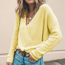 Laden Sie das Bild in den Galerie-Viewer, Eleganter Pullover mit V-Ausschnitt