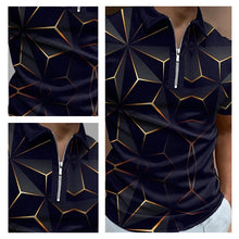 Laden Sie das Bild in den Galerie-Viewer, Modisches lässiges bedrucktes Poloshirt