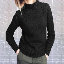 Laden Sie das Bild in den Galerie-Viewer, Damen Einfarbiger, strukturierter Pullover