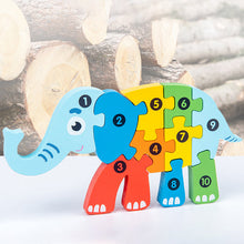 Laden Sie das Bild in den Galerie-Viewer, Pädagogisches 3D-Holzpuzzle für Kinder