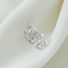 Laden Sie das Bild in den Galerie-Viewer, Doppelter Schmetterlings-Diamantring