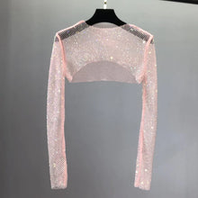 Laden Sie das Bild in den Galerie-Viewer, Französischer Netz-Sonnenschal mit Diamanten