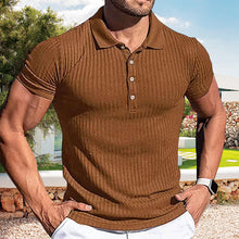 Laden Sie das Bild in den Galerie-Viewer, Kurzärmliges sportliche T-Shirt für Herren mit Revers