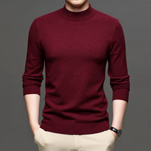 Laden Sie das Bild in den Galerie-Viewer, Kaschmir-Strickpullover mit halbem Rollkragen