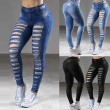 Laden Sie das Bild in den Galerie-Viewer, Hohe Taille Jeans Für Damen
