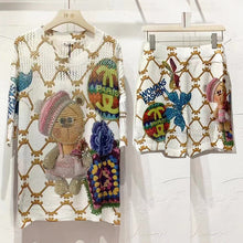 Laden Sie das Bild in den Galerie-Viewer, Süßes Kurzarm-T-Shirt mit Pailletten