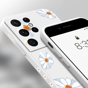 Gänseblümchen-Handyhülle aus Silikon für Samsung