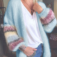 Laden Sie das Bild in den Galerie-Viewer, Gestreifte Langärmelige Strickjacke