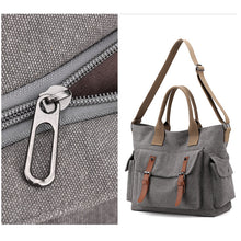Laden Sie das Bild in den Galerie-Viewer, Damen Handtasche Umhängetasche aus Segeltuch