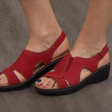 Laden Sie das Bild in den Galerie-Viewer, Damen modische lässige Fischmaul Keilsandalen