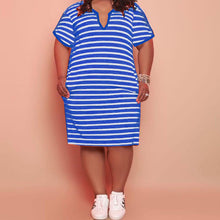 Laden Sie das Bild in den Galerie-Viewer, Sommerkleid mit V-Ausschnitt für Damen
