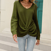 Laden Sie das Bild in den Galerie-Viewer, Geknoteter Strickpullover für Damen