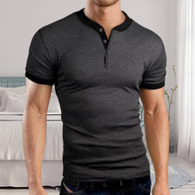 Laden Sie das Bild in den Galerie-Viewer, Modisches Einfarbiges Kurzarm-Fitness-T-Shirt