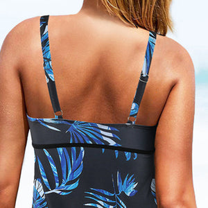 Bikini mit Blattmuster