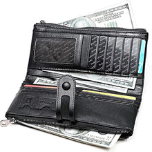 Laden Sie das Bild in den Galerie-Viewer, Multifunktionale Lange Geldbörse aus Leder