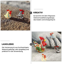 Laden Sie das Bild in den Galerie-Viewer, Kreative Buntglasur-Hähnchendekoration
