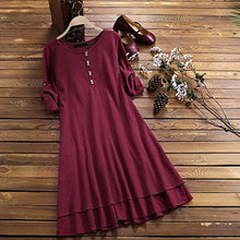 Laden Sie das Bild in den Galerie-Viewer, Vintage getäfeltes Kleid
