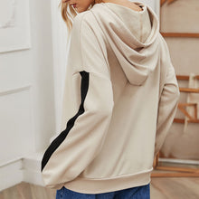 Laden Sie das Bild in den Galerie-Viewer, Damen Modischer Kapuzenpullover mit Farbblock
