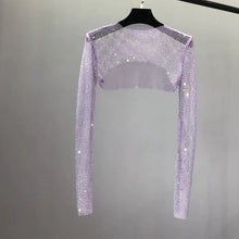 Laden Sie das Bild in den Galerie-Viewer, Französischer Netz-Sonnenschal mit Diamanten