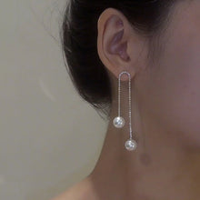 Laden Sie das Bild in den Galerie-Viewer, Elegante Diamant-Quastenperlenohrringe