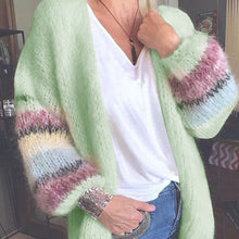 Laden Sie das Bild in den Galerie-Viewer, Gestreifte Langärmelige Strickjacke