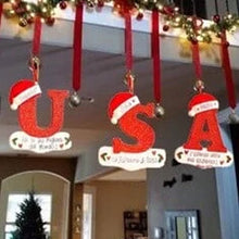Laden Sie das Bild in den Galerie-Viewer, Weihnachtlicher dekorativer Buchstabenanhänger